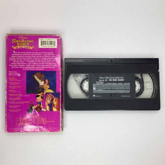 Vintage Set 6 Disney's Sing Along Songs VHS Be Guest Bare Necessities Christmas - Picture 4 of 14